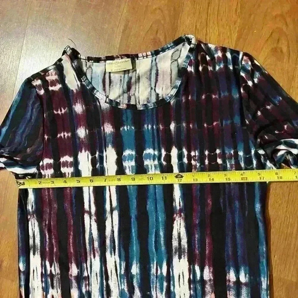 Bobbie Brooks Womens Tie-Dye Scoop Neck Stretch Summer Mini Dress Medium - Picture 4 of 6
